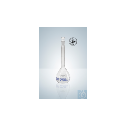 Messkolben DURAN®, Kl. A, blau grad., 50:0,06, ml NS 12/21, H 140 mm