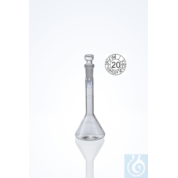 Volumetric flasks DURAN®, cl. A, blue grad., 25:0.04...