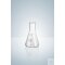 Erlenmeyer flask, white graduated, , narrow neck, beaded rim, 50 ml, height 90 mm