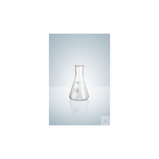 Erlenmeyer flask, white graduated, narrow neck, beaded rim, 1000 ml, H 220 mm