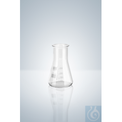 Erlenmeyerkolben, weiß graduiert, Weithals,...