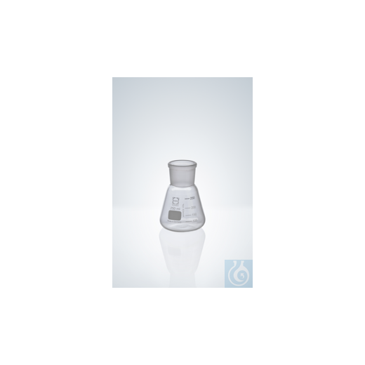 Erlenmeyer flasks DURAN®, white graduated, wide neck, NS 45/40, 200 ml, height 131 m