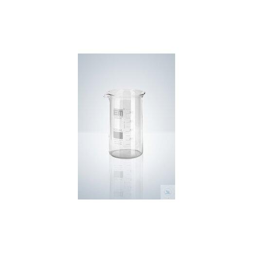Beakers, tall form, white graduated, 1000 ml, with graduation and spout