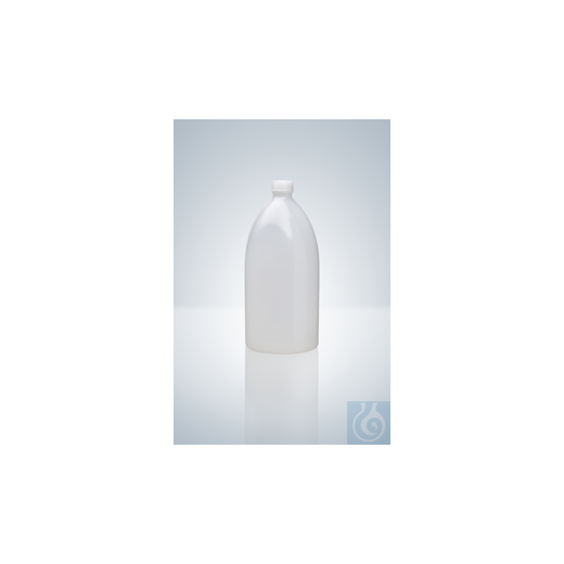 Narrow neck packaging bottle, PE-LD, natural, 2000 ml, height 260 mm, GL 28, Ø 12