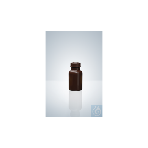 Wide neck packaging bottle, PE-LD,brown, 500 ml, height 153 mm, GL 50,