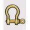 Brass shackle Ø bar 5, wire 4,5, opening 8 mm