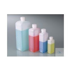 Vierkantflasche recht., Enghals, HDPE, 250ml, m.V.