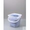 Square bucket, PE transp., w.scale, w.carrier, 14l