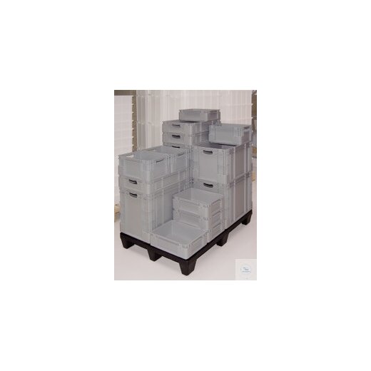 Storage and stacking containers, LxWxH 600x400x120mm, 23 l