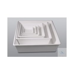 Laboratory bowl, PP white, inside LxW 400x500 mm, 21 l
