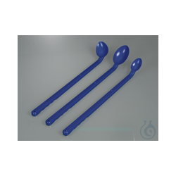 Sample spoon curved, l.G.,10ml, PS blue, sterile
