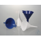 Detect. Liquid funnel PS, 100mm,blue,sterile