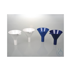 Blue disposable powder funnels PS, Ø 100 mm, sterile