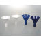 Detectable powder funnels PS, 100mm,blue,sterile