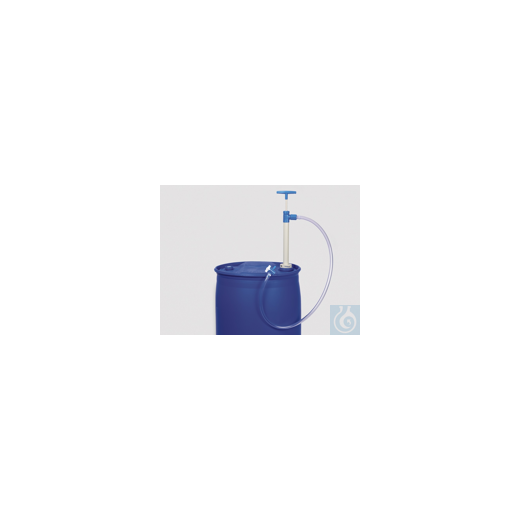 PP barrel pump with discharge hose and tap, 100 cm