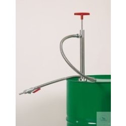 Hose 1.2 m with tap, stainless steel barrel pump
