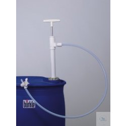Drum pump Ultrarein PTFE with hose & tap, 40 cm