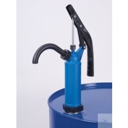 Lever pump, blue, galvanised piston rod