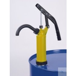 Lever pump, yellow, piston rod stainless steel