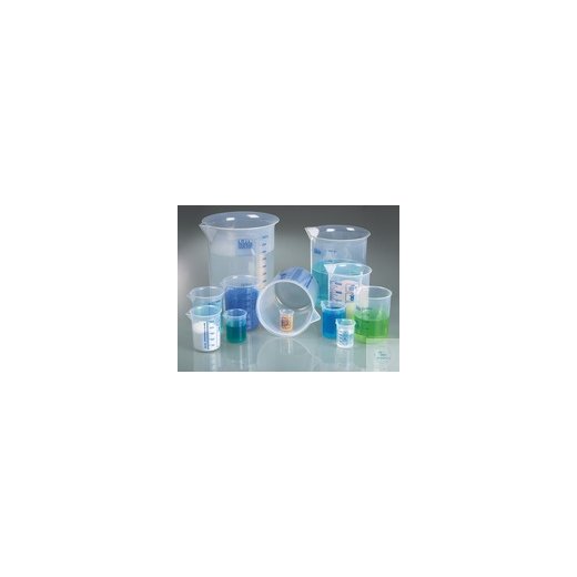 Laboratory beaker, Griffin beaker PP, 25 ml, blue scale