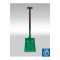 Industrial shovel, PP green, WxDxL 25x32x97cm