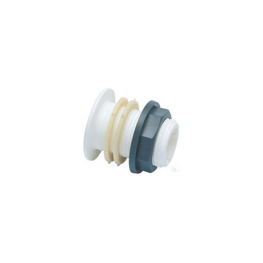 Container connection, A-thread, PP, white, 1/2,NW 13.5mm