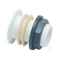 Container connection, A-thread, PP, white, 1/2,NW 13.5mm