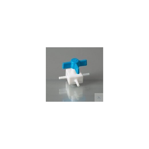PTFE valve, three-way, Ø 6.8 mm, NW 3mm, autoclav.