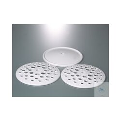 Pipette stand exchange set, base and perforated plates