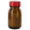 RB100GT behrotest glass bottle brown 100 ml, with closure and Teflon liner, vo
