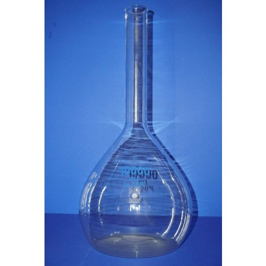 Laborglas, 10000 ml Messkolben, Schott, Duran, Volumetric flask, Laboratory