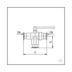 3-way ball valve manual DN 10 KF, type DN 10 DN...KF, A...