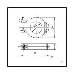 KF standard clamping ring aluminium DN 32/40, type DN...