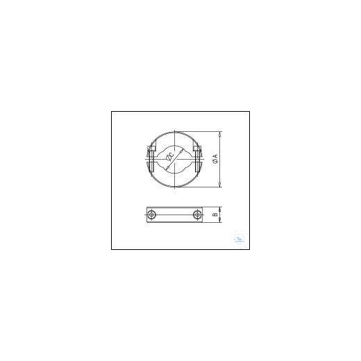 KF-Spezial-Spannring Edelstahl DN 10/16, Typ DN 10/16 KF, A 54 mm, B 18 mm, C 22