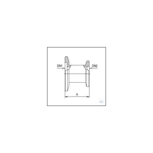 KF-Reduzier-Zwischenstück Edelstahl DN 40/25, Typ DN 40/25 KF DN1/DN2, A 28 mm,