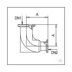KF reducing elbow stainless steel DN 25/16, type DN 25/16...