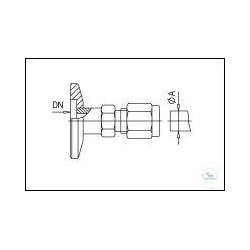 Adaptor flange KF-Swagelok DN 25 - 1, type DN 25 KF, A 1...