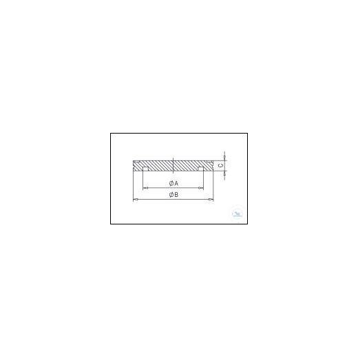ISO-K-Blindflansch Edelstahl DN 250, Typ DN 250 ISO-K, A 261 mm, B 290 mm, C 12