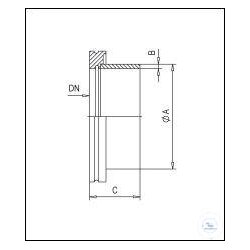 ISO-K flange with short pipe Stainless steel DN 63, type...