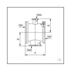 ISO-K/KF/KF-measuring piece 180° stainless steel DN...