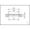 CF welding flange fixed stainless steel DN 150, type DN 150 CF, A 166.0 mm, W 22.0 m