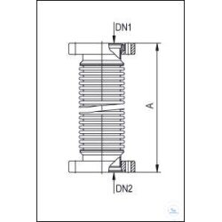 CF metal hose stainless steel 1000 mm DN 100 vacuum...