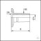 Adaptor flange stainless steel KF DN 16 - core NS 19/26, type DN 16 KF, core 19/26