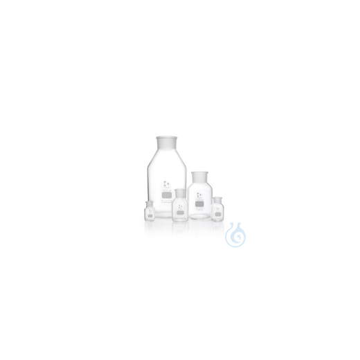 DURAN® Stand-up bottle, wide neck, clear, neck with standard ground joint