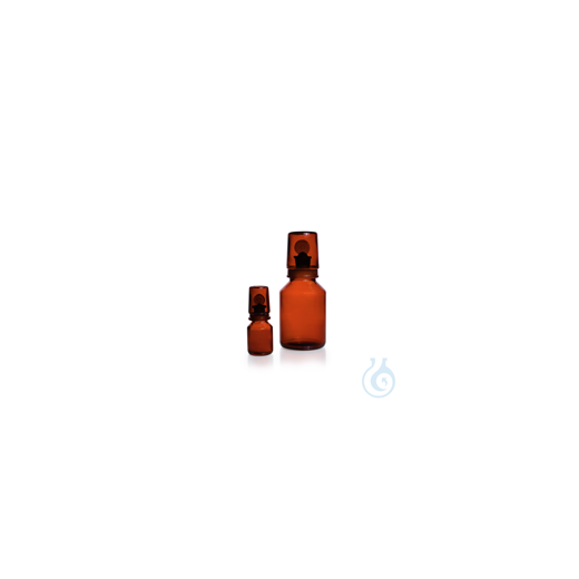 DURAN® Acid cap bottle, brown, with NS grip stopper and ground glass stopper