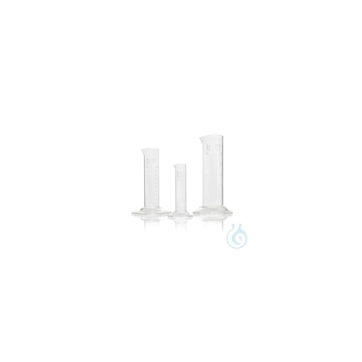 DURAN® graduated cylinders, hexagonal foot, class B, low form, white scale