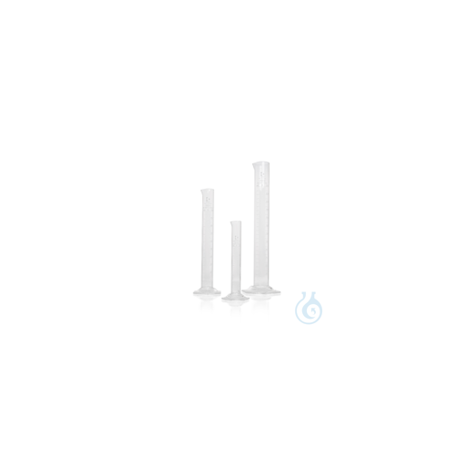 DURAN® graduated cylinders, hexagonal foot, class B, white scale, with graduations