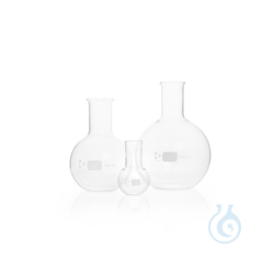 DURAN® Flat bottom flask, wide neck, with flared rim