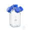 DURAN® GL 45 Hydra HPLC rinsing bottle, square, clear, with 4 GL 45 side necks