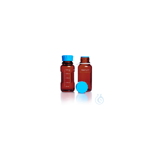 DURAN® YOUTILITY® GL 45 Laborflasche, braun, mit Schraubverschluss und Ausgieß